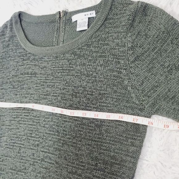 4x$25 WD.NY Cotton Knit Shirt Dress Long Sleeve olive Green Medium - Picture 9 of 12